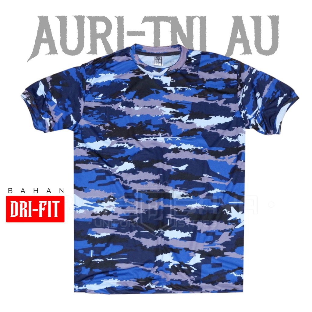 Auri Kaos Loreng Pria Army Baju Kaos Pdl tni au Lengan Pendek