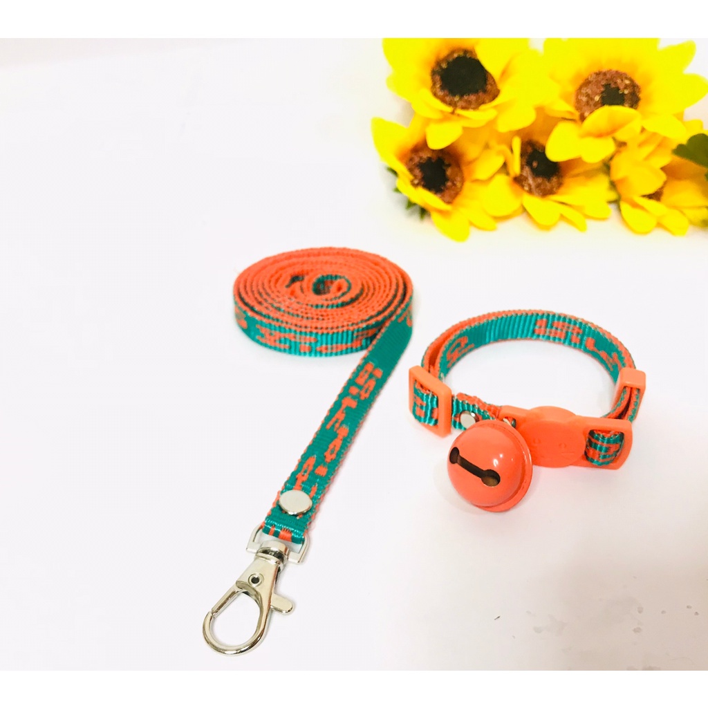 Paket Tali Tuntun &amp; Kalung Kucing Motif Korea Lonceng 22mm