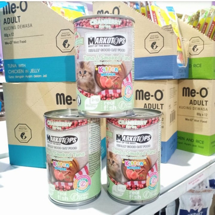 Makanan Anak Kucing Markotops Kaleng Kitten 400gr - Tuna & smoked tuna