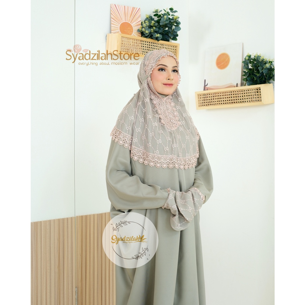 SYADZILAH - Mukena Terusan Dewasa Siti Fatimah Katun Twill Stretch Premium