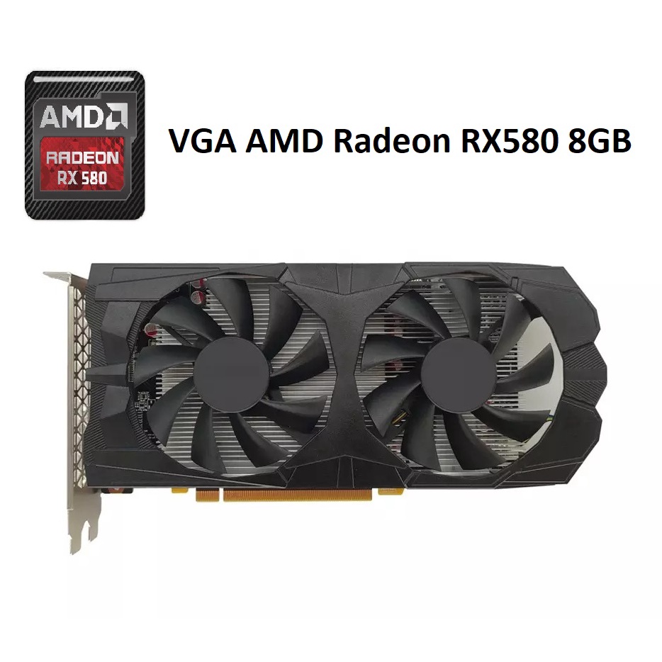 VGA Gaming AMD Radeon RX580 8GB DDR5 256 Bit Video Graphic Card