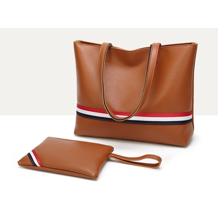 TOTE BAG SHOPPING BAG TAS BELANJA TAS WANITA Brown