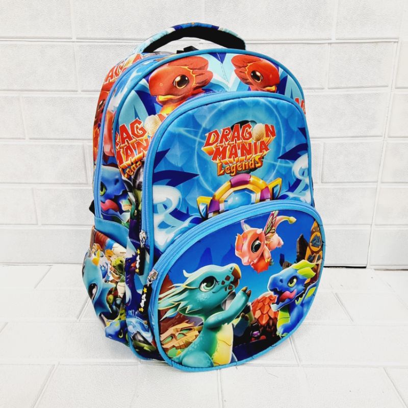 Tas Ransel Sekolah 12&quot; - 15&quot; - 18&quot; DRAGON MANIA LEGENDS untuk PAUD - TK - SD