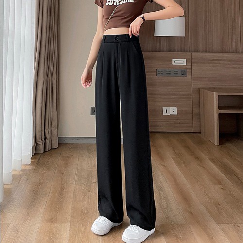 celana hitam highwaist korea kulot panjang kekinian murah import