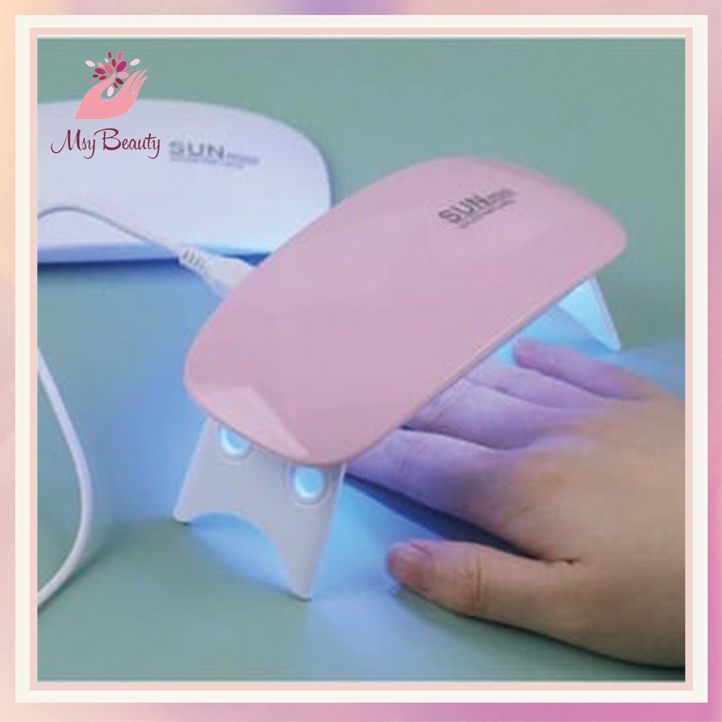 MSY Lampu LED UV Mini 6W Portabel Nail Dryer Untuk Pengering Kutek Gel