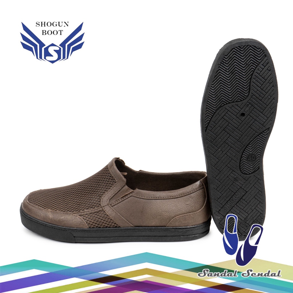 Sepatu pantofel pria SHOGUN HERCULES COKLAT-Sepatu Casual Formal