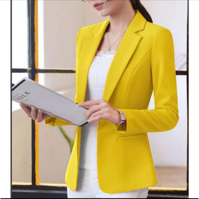 FREE ONGKIR BLAZER WANITA TERBARU SEMI FORMAL/JAS KOREA WANITA/JAS BLAZER WANITA KANTOR