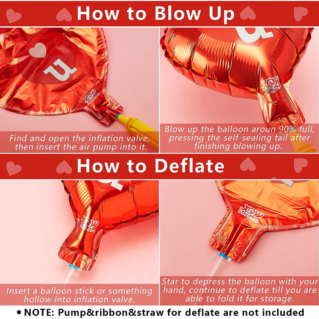 Hot Sale/1Set Red Love Letter Foil Balloon Pernikahan Romantis Valentine Day Heart Balloon Valentines Day Heart Balloons Dekorasi Kamar Balon Aksesoris