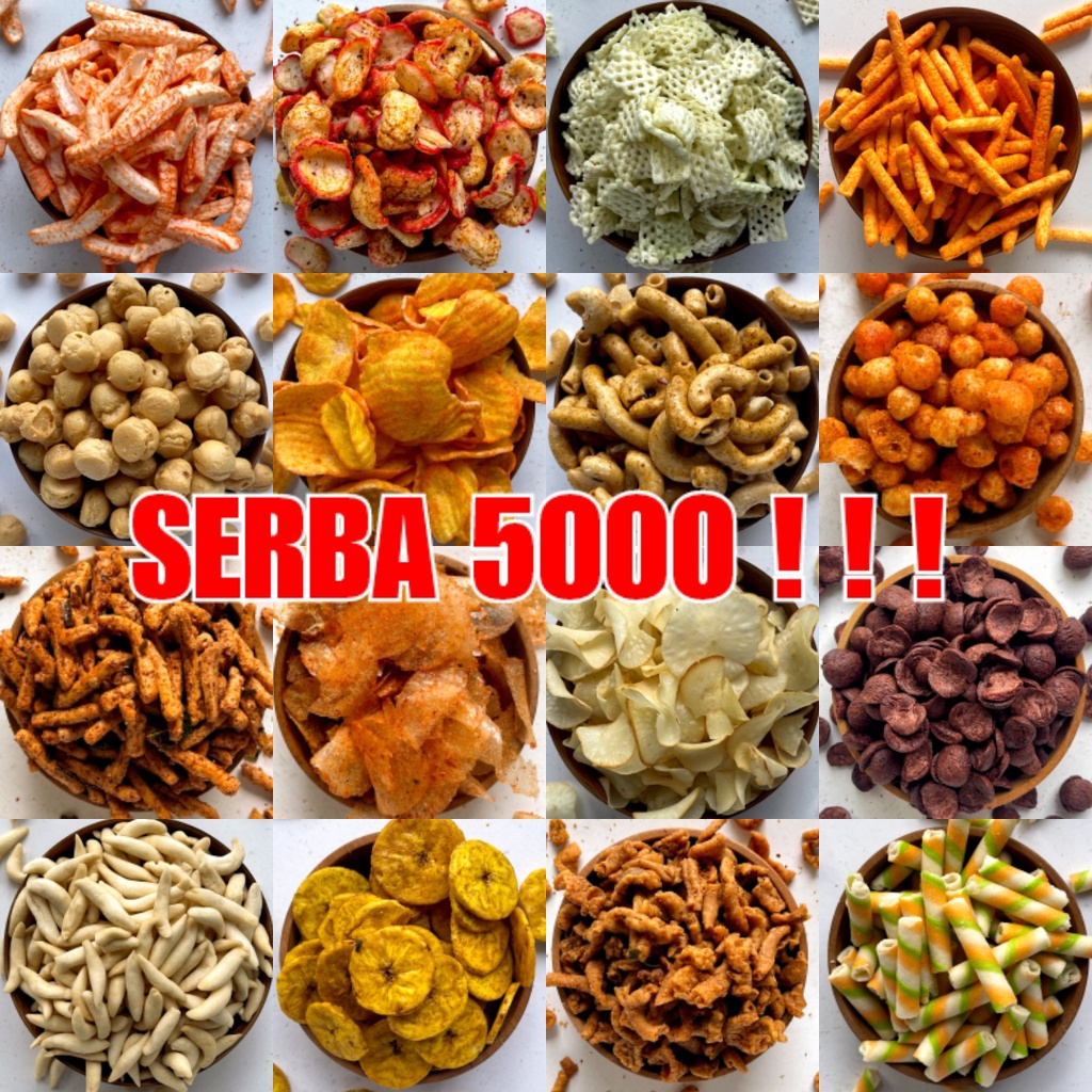 

SERBA 5000 ! ! ! Snack Kiloan / Aneka Camilan / Makanan Ringan / Jajan