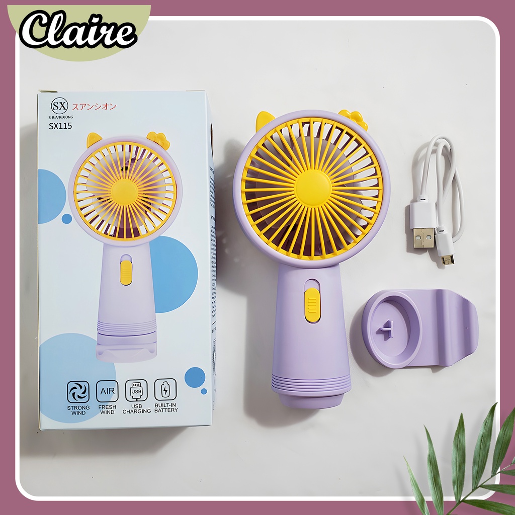 Kipas kecil karakter / Kipas genggam elegan / Mini fan / recharger portabel, tahan lama dan berkualitas