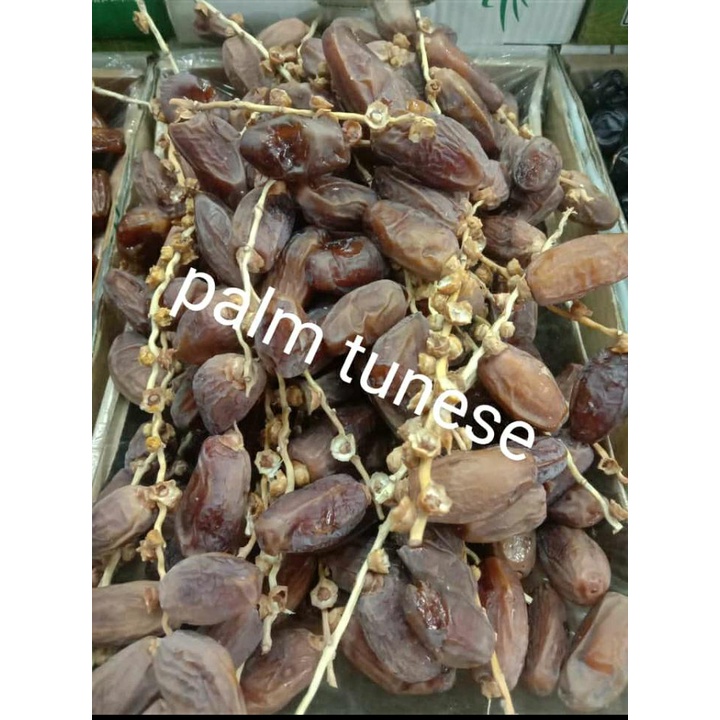 Kurma Tunisia Tangkai 1 kg - Deglet Nour Palm Fruit Organic Dates