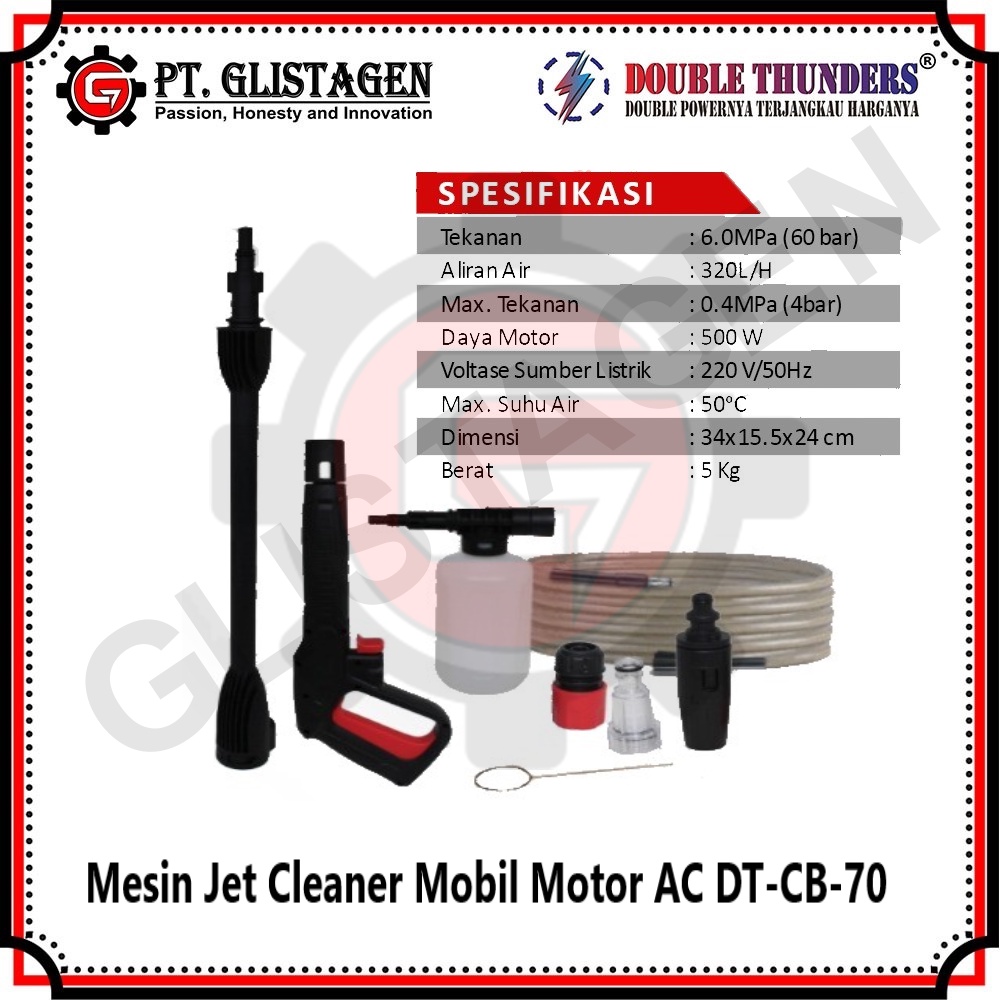 Mesin Steam Cuci Motor &amp; Mobil &amp; Ac Jet Cleaner Double Thunders CB70DT