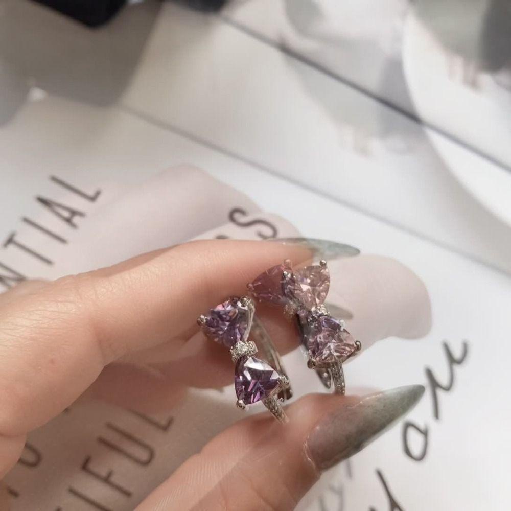 Mxbeauty Wanita Cincin Trendi Lucu Chic Gadis Hadiah Warna-Warni Zirkon Manis Berlian Imitasi Pembukaan Cincin Gaya Korea Cincin