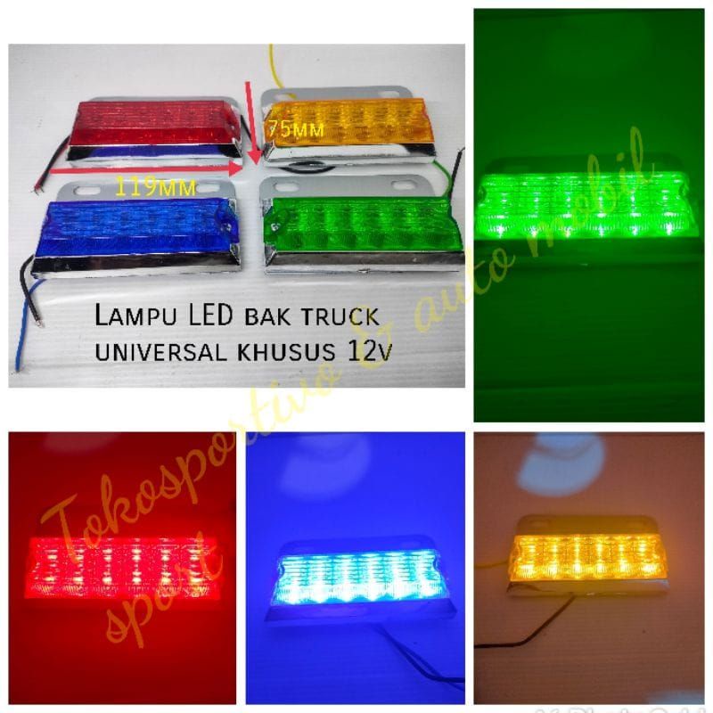 Lampu LED bak truck 12v box variasi Lampu truck mobil LED DNY 91-biru