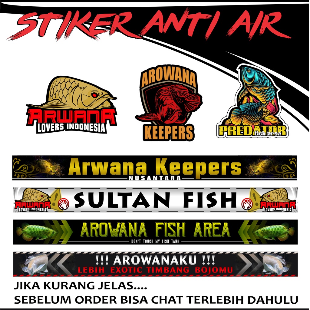 stiker aquarium ikan galak meteran 120 cm x 100 cm harga grosir