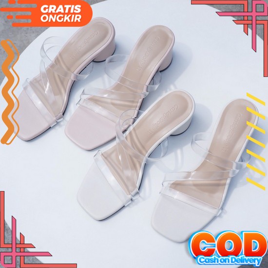 Heelss Wanita Terbaru/ Heels Perempuan Elegan/ Heels Kondangan Mewah /Heels Tali Morasetii Terbaru D