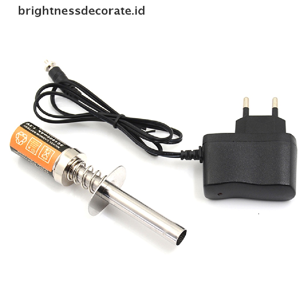 [Birth] Rechargeable Glow Plug Starter AC Charger Untuk Gas Nitro Daya Mesin1Per10Mobil RC [ID]