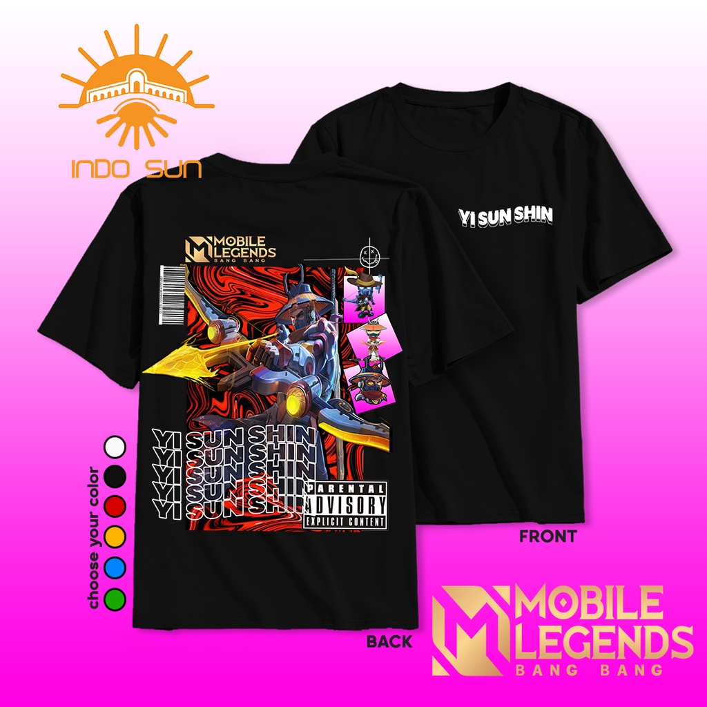 KAOS MOBILE LEGENDS HERO YI SUN SHIN - KAOS MOBILE LEGENDS TERBARU - KAOS MOBILE LEGENDS BISA COSTUM