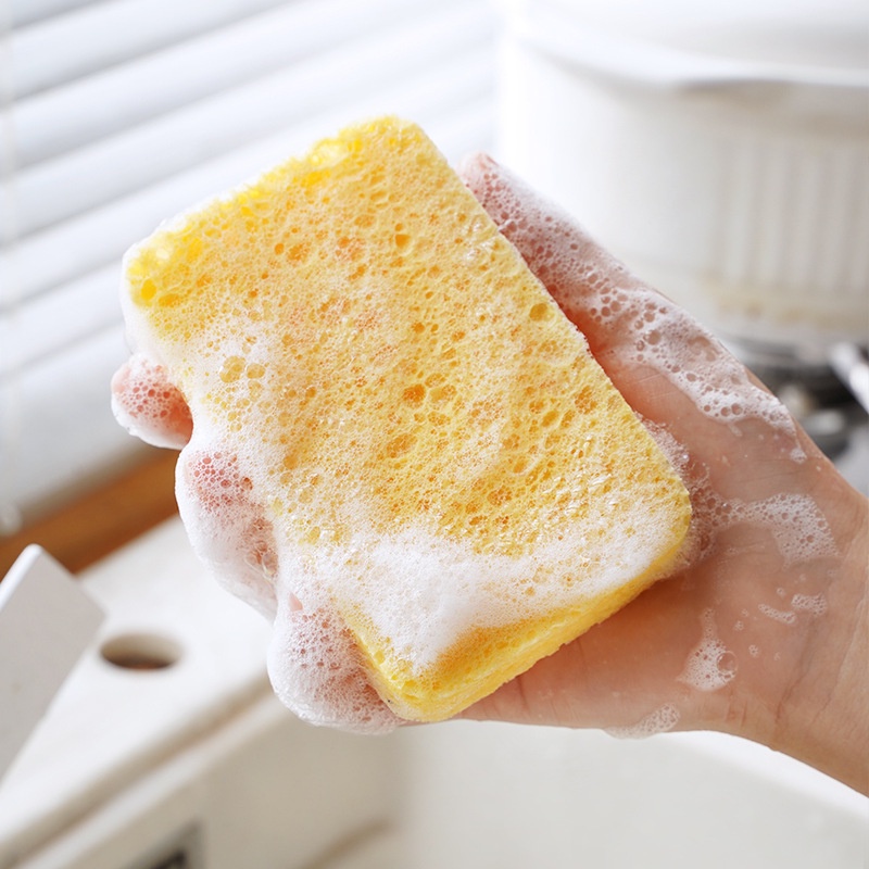 Alat Cuci Gadget Pulp Spons Menghilangkan Karat Scouring Pad Minyak Cuci Piring Peralatan Makan Dapur Degreasing Kompor Tahan Lama Magic Wipe Cloth Super Absorbent