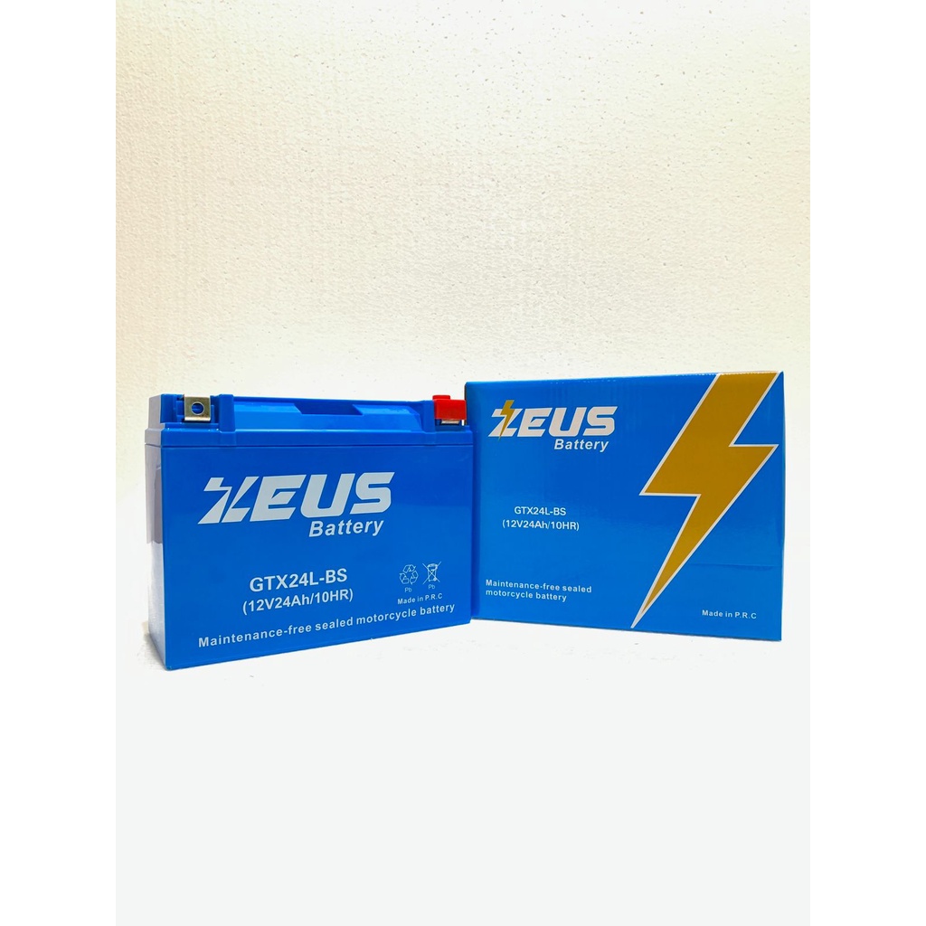 Aki ZEUS ACCU MOGE MBTX24U GTX24L-BS 12V 24 Ah CCA 300 GARANSI 1 TAHUN