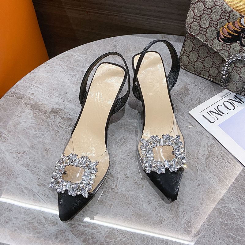 NF2217 - Sandal Heels Kristal Fashion Wanita Import