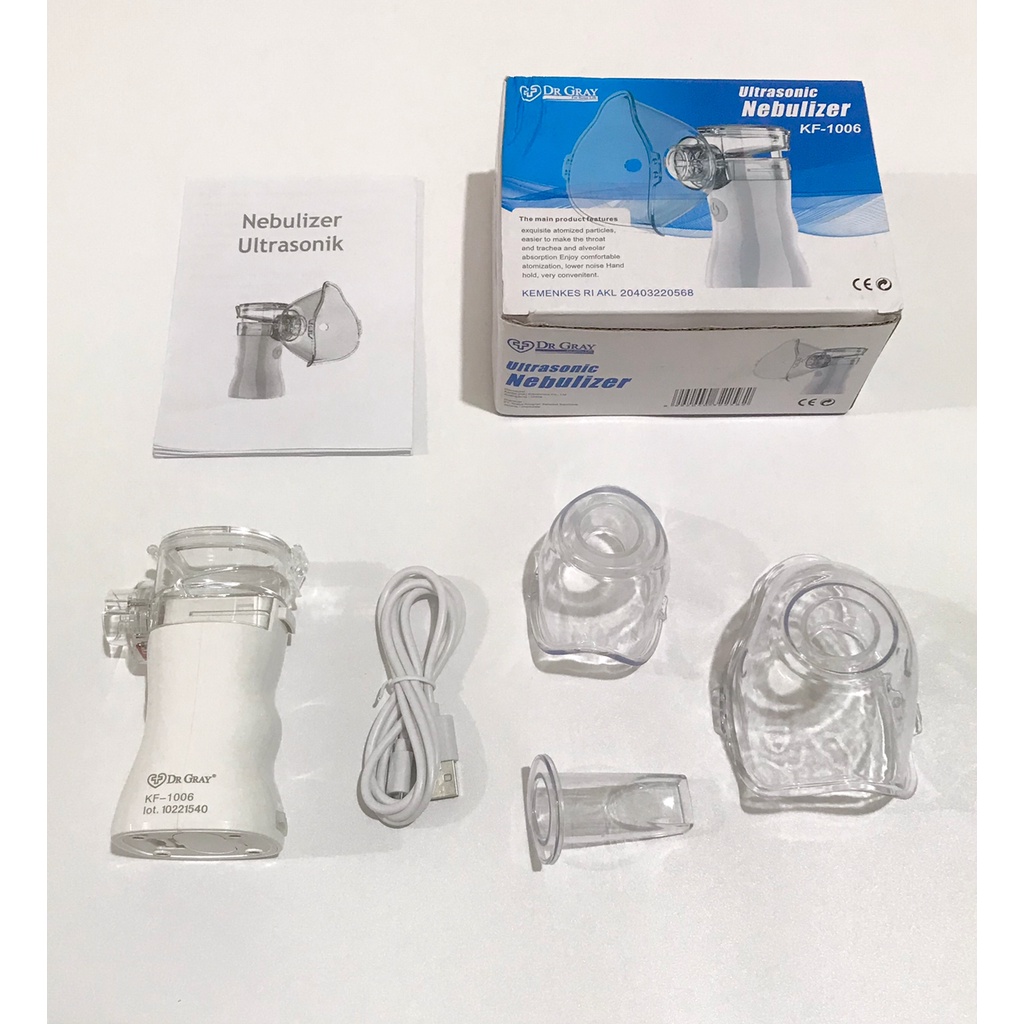 Mesh Technology Nebulizer Ultrasonic for Baby, Child n Adults - DR GRAY KF-1006 - Alat Nebulizer Ultrasonik bayi anak dewasa semua umur Portable bantu pernapasan - RESMI IZIN KEMENKES