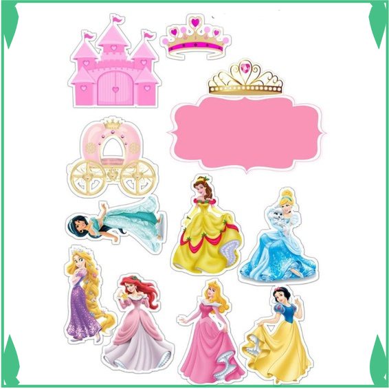 Topper cake karakter princes  baner kue ultah Fadhilsouvenir