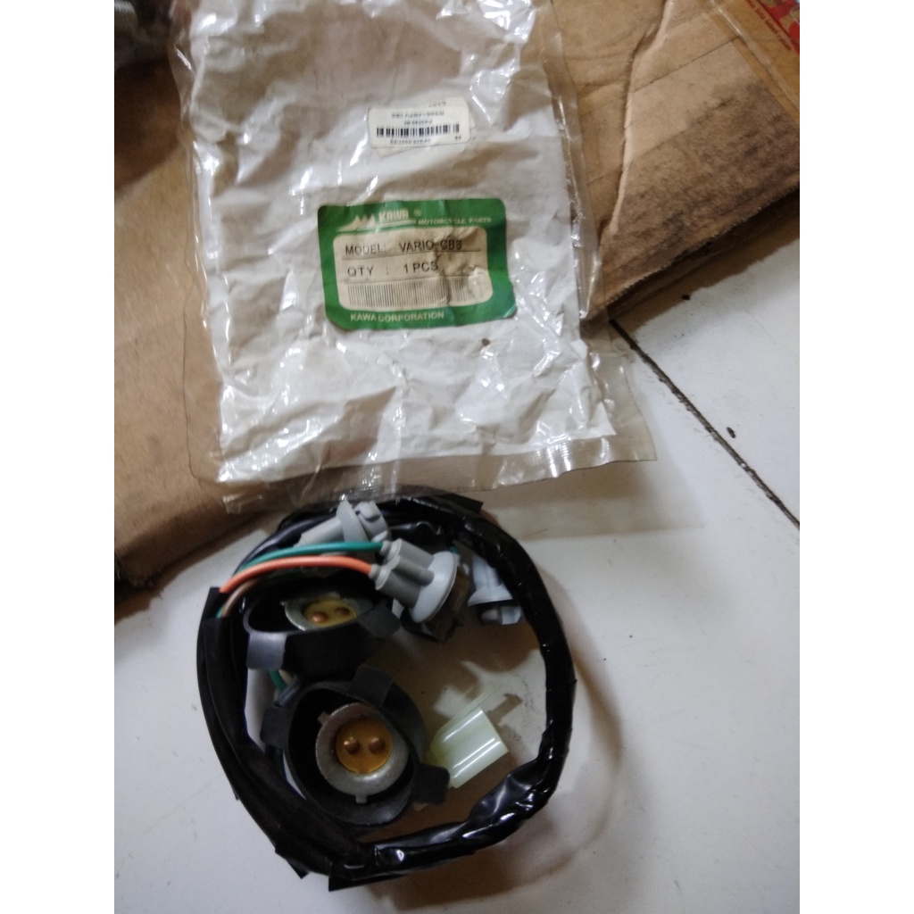SOKET LAMPU DEPAN VARIO TECHNO KARBU FITING LAMPU VARIO 110 KARBU COB LAMPU VARIO CBS KARBU