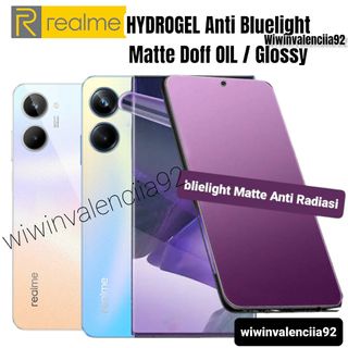 Hydrogel Jelly CUSTOM REALME 10 10Pro 10 Pro+ 11 Pro+ Hidrogel TPU Clear-Bening/Glossy/Bluelight Glosy/Blue Light Matte/Glare-A-Minyak-OIL Mate Doff/Anti SPY Privacy-Tidak Bisa lihat Dari samping-Black-Hitam-Gelap/kaca Full Cover Coveragel- NFC 5G Plus 4G