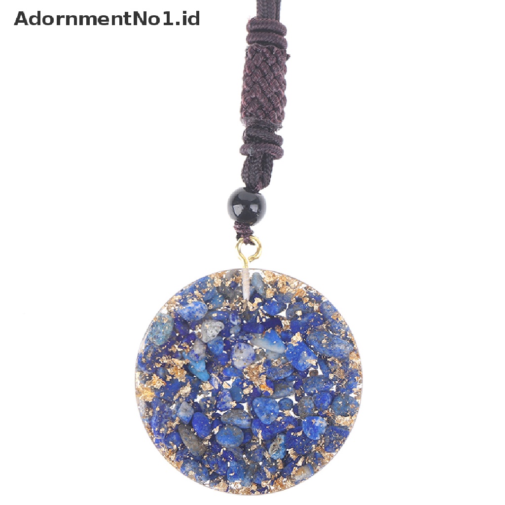 [AdornmentNo1] Baru Biru Orgonite Kristal Alami Tujuh Cakra Liontin Kalung Perhiasan Hadiah [ID]