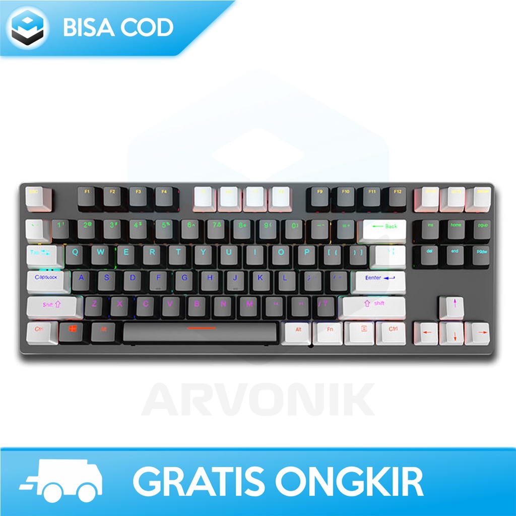 KEYBOARD MECHANICAL K550 ERGONOMIC DESIGN  KEYBOARD GAMING 87 KEYS