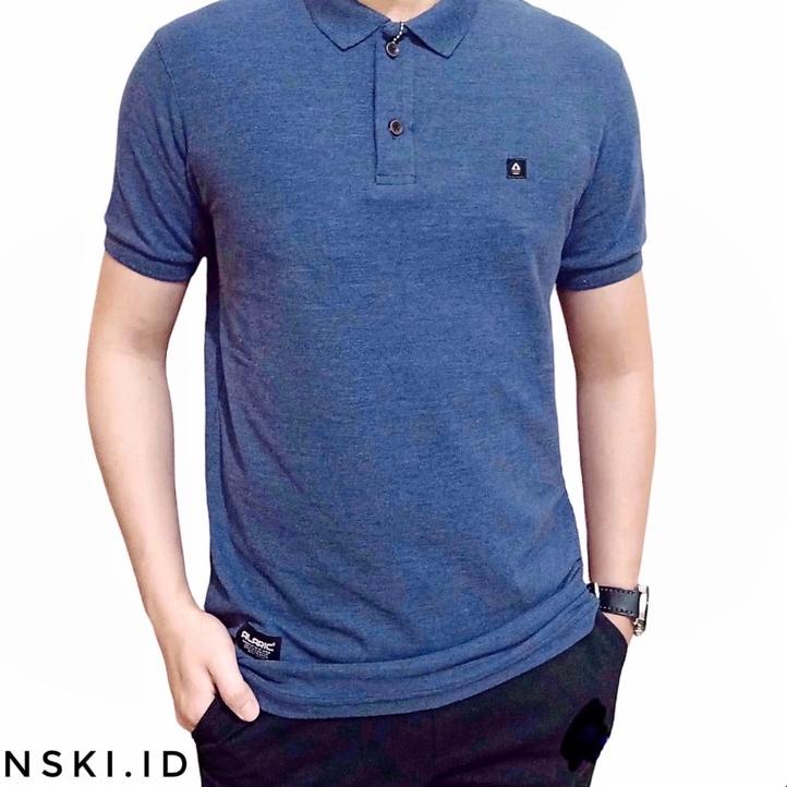 ZAF424 Winski Kaos Polo Shirt Premium Blue Denim Misty Alaric Original / Kaos Berkerah Pria ||||