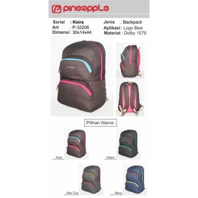 Pineapple 32206 Tas Ransel Sekolah Laptop 14inchi + Raincover