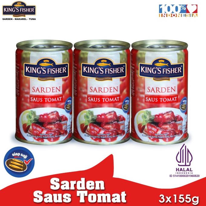 

Paket 3 pcs King's Fisher Sarden mini saus tomat Makanan Kaleng 155 g