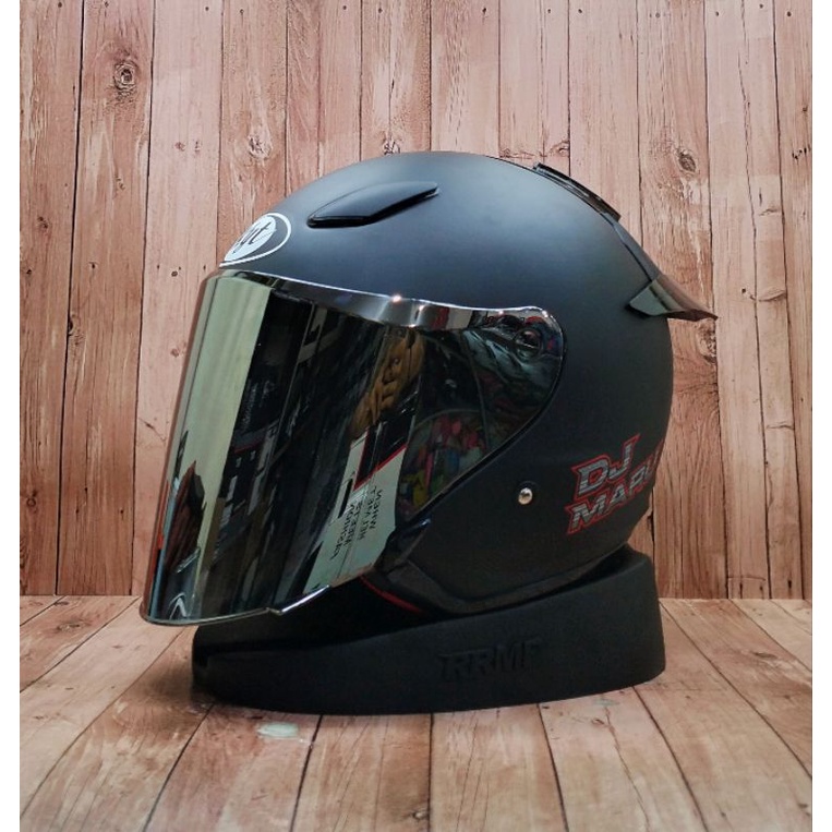 Jual HELM KYT DJ MARU SOLID BLACK DOFF PAKET GANTENG I VISOR IRIDIUM I