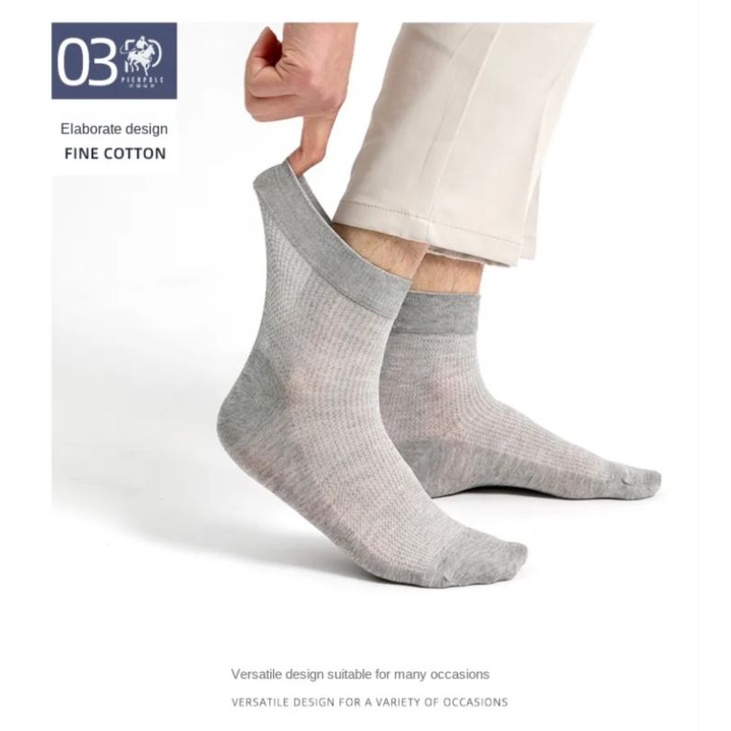 Pierpolo Kaos Kaki Kantor Anti Bakterial Pier Polo Socks Premium Kaus Kaki Kerja DT2125