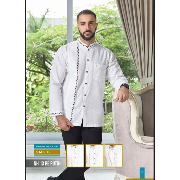 jumbo baju koko nizar bordir NH 13 RE