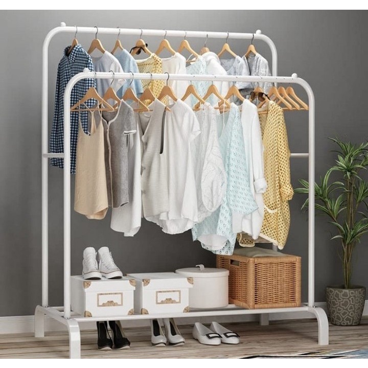 STAND HANGER JUMBO SINGLE GANTUNGAN BAJU BESI DISPLAY BAZAR BUTIK - INDOGROSIR