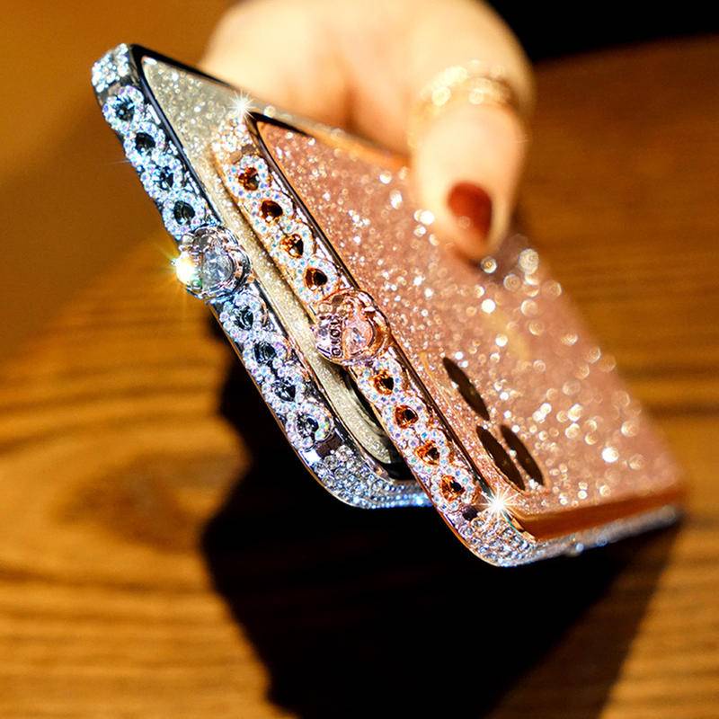 IPHONE Casing Ponsel Anak Perempuan Diamond Bumper Back Cover Pelindung Casing Untuk Iphone14 13 12 11 Pro MAX Plus