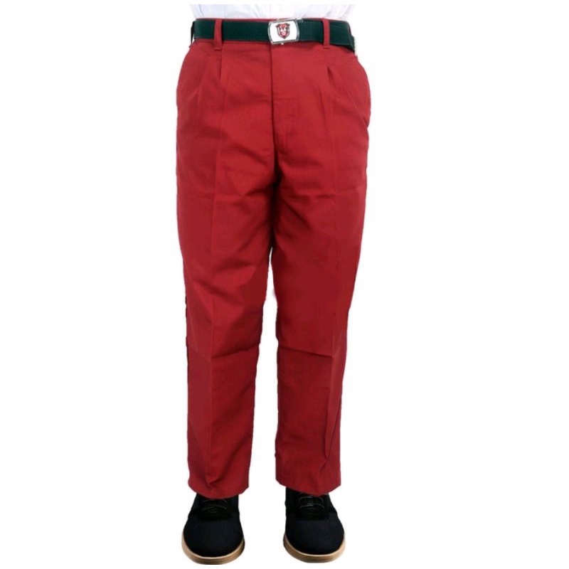 Celana Panjang Seragam Sekolah Sd Merah Cowok Pria Kelas 1-6