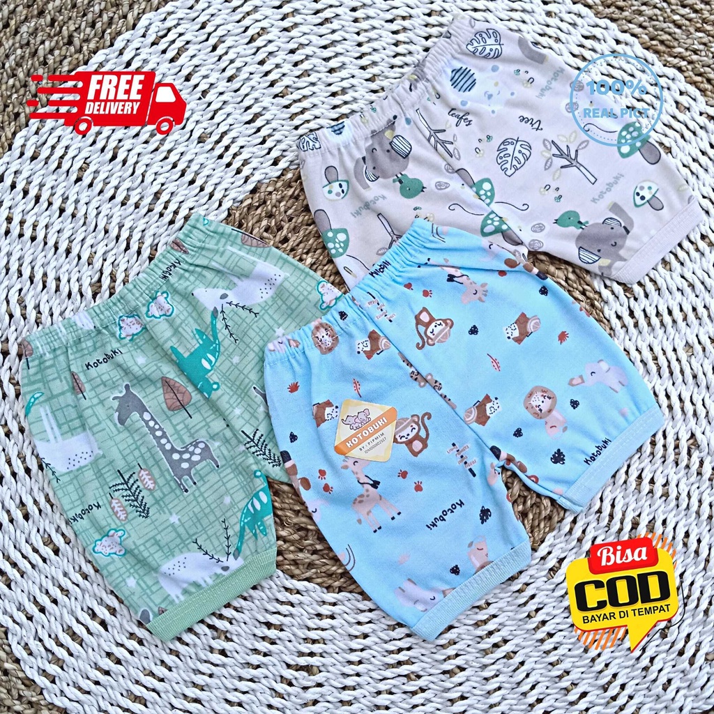 Celana Pendek Bayi Newborn Motif Animal Series merk KOTOBUKI