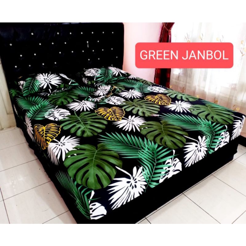 Sprei Aesthetic Bunga 180x200 160x200 GRATIS Sarung Bantal Guling Tidur Seprai homemade karakter motif kotak Hitam Viral katun adem tidak luntur