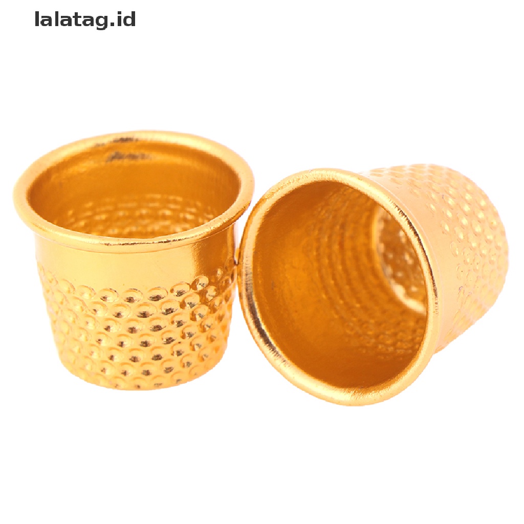 [lalatag] 10pcs Gold Finger Thimble Sewing Grip Finger Metal Shield Protector Pin s [ID]