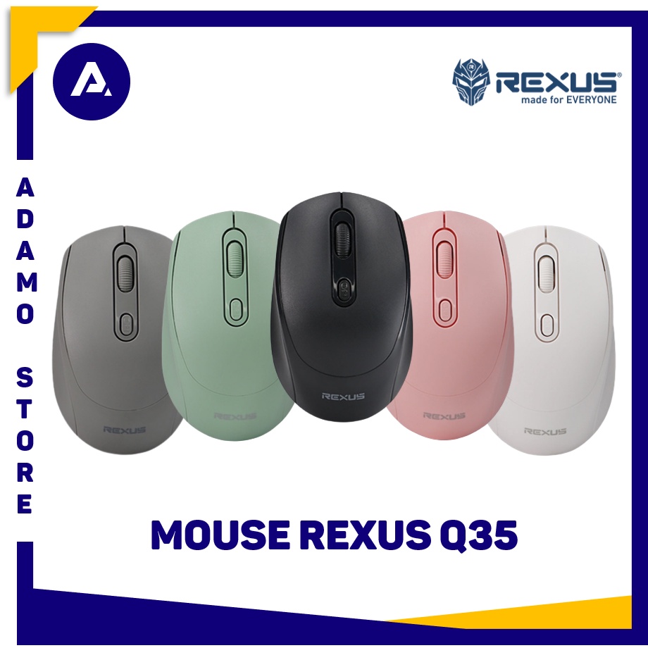 Mouse Wireless + Bluetooth Rexus Q35 Silent Click Office Mouse (Dual Connection)