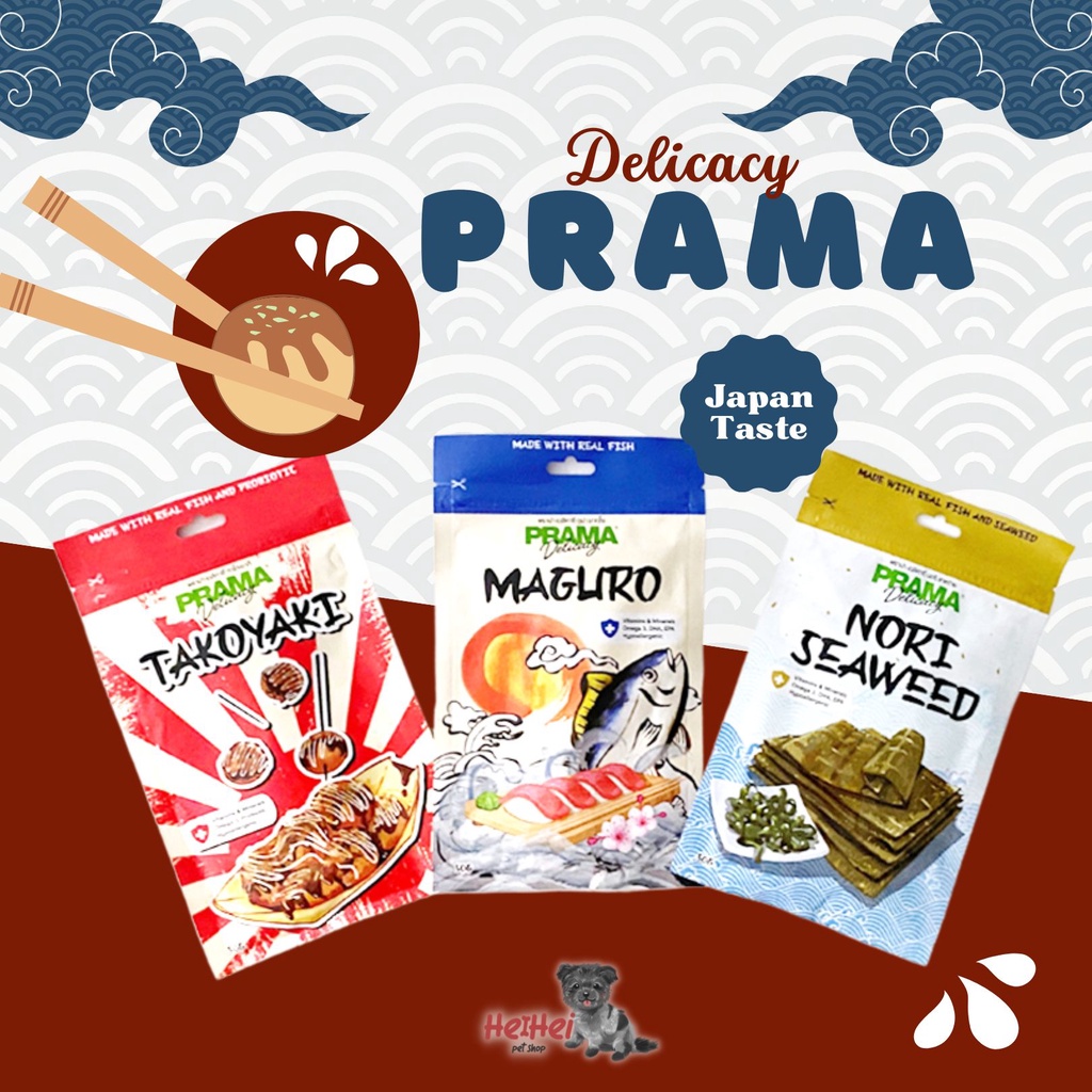 Prama Dog Treats Limited Edition Japanese Taste 70 gr - Snack Anjing Terlaris - Cemilan Anjing Prama