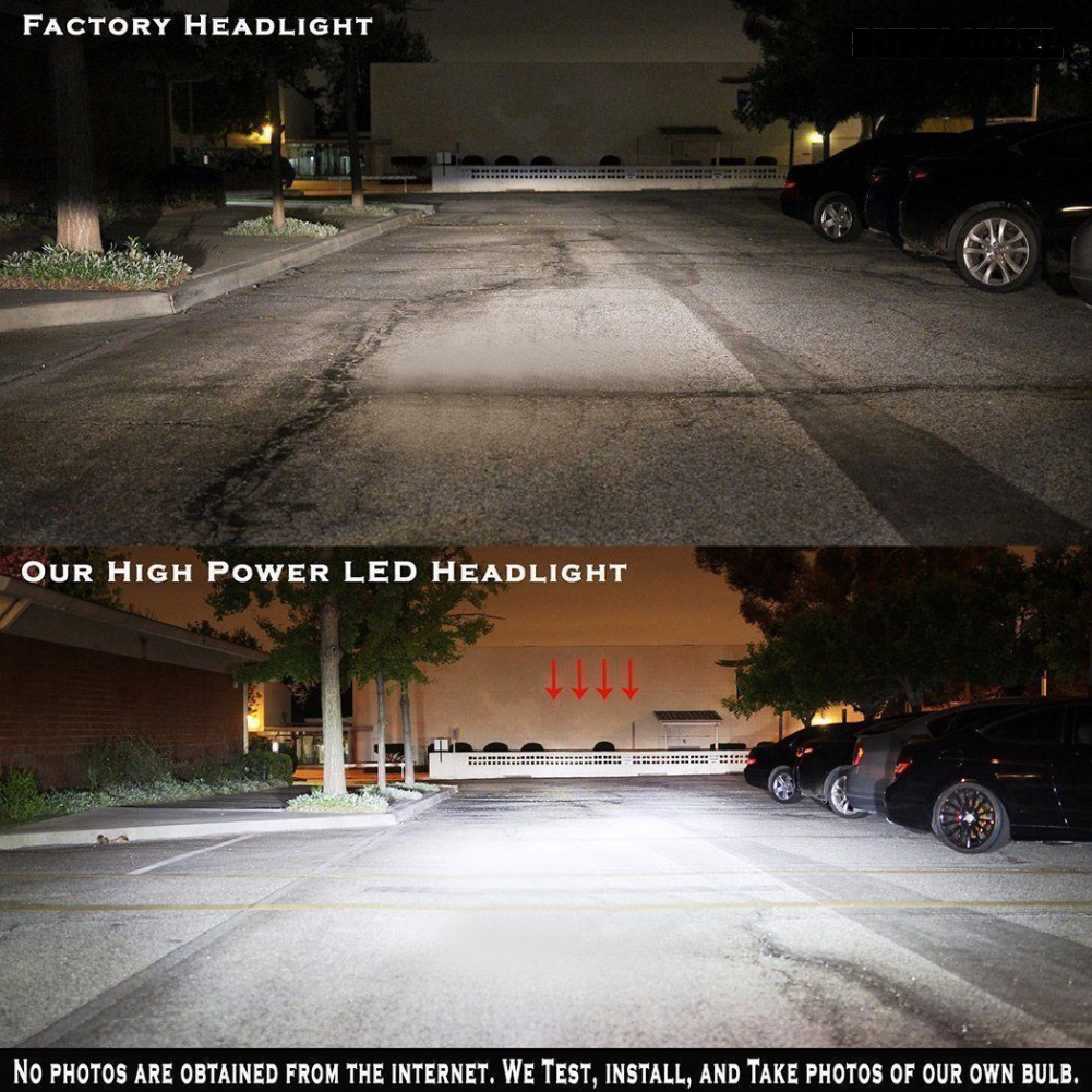 [SM] 2pcs H8 H9 H11 1200W 6000K Super Terang Lampu LED Mobil Kendaraan Headlight Bulb