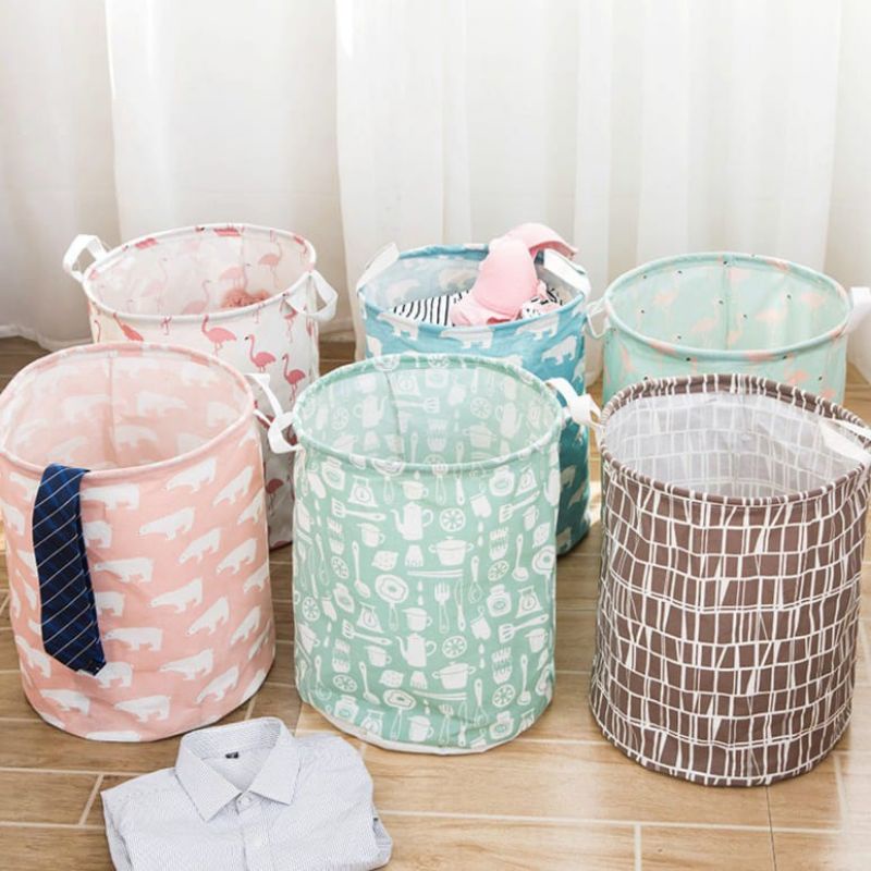 US248 Keranjang Baju Cucian Pakaian Kotor Laundry Basket Keranjang Bulat By Toko Haji Usman
