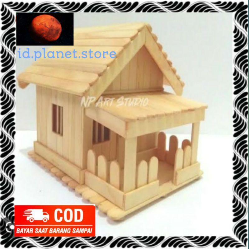 celengan rumah adat betawi dari stik es krim