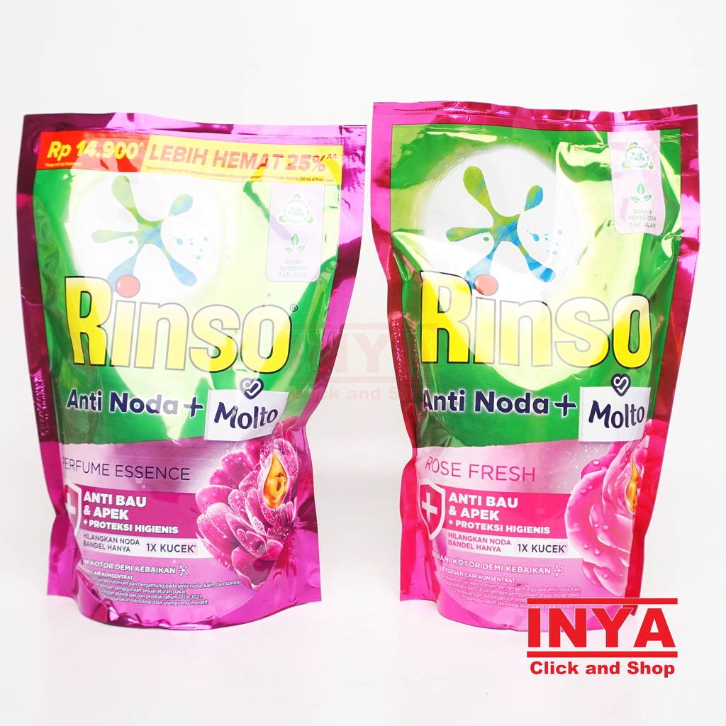 RINSO MOLTO DETERJEN CAIR ANTI NODA ROSE FRESH 750ml - Detergent Pakaian - Laundry