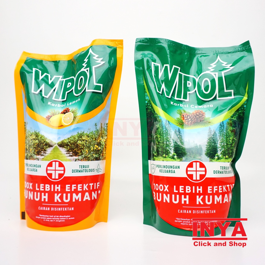 WIPOL KARBOL CEMARA CAIRAN DISINFEKTAN 750ml REFILL - Pembersih Lantai